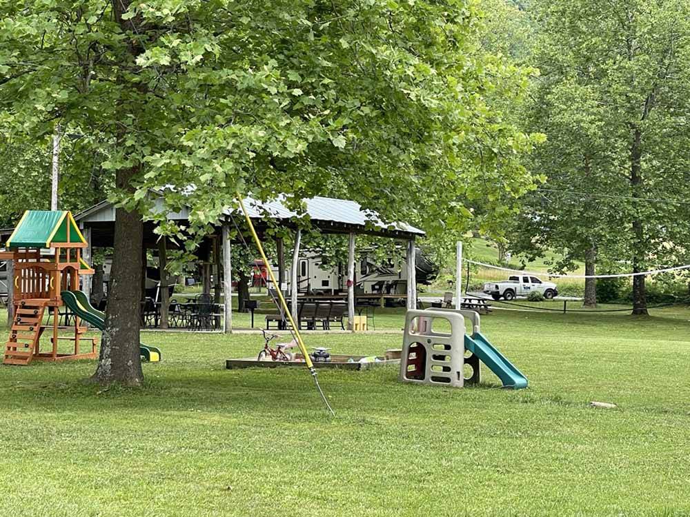 The playground equipment at SMOKY MOUNTAIN MEADOWS CAMPGROUND