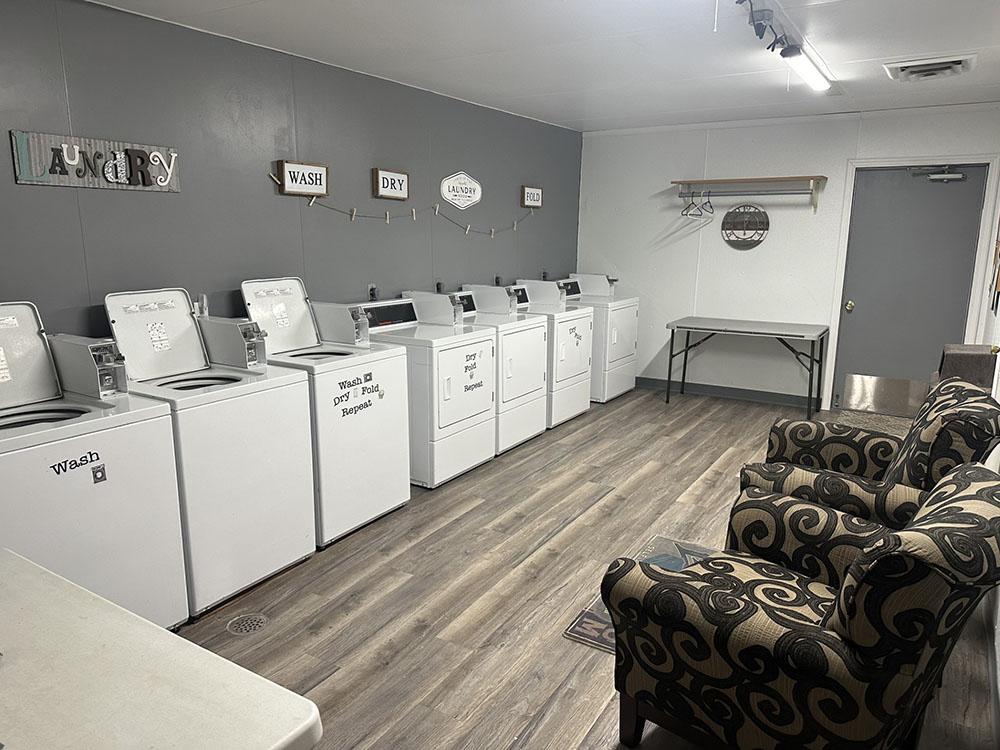 Laundry room at COUNTRY ROADS MOTORHOME & RV PARK