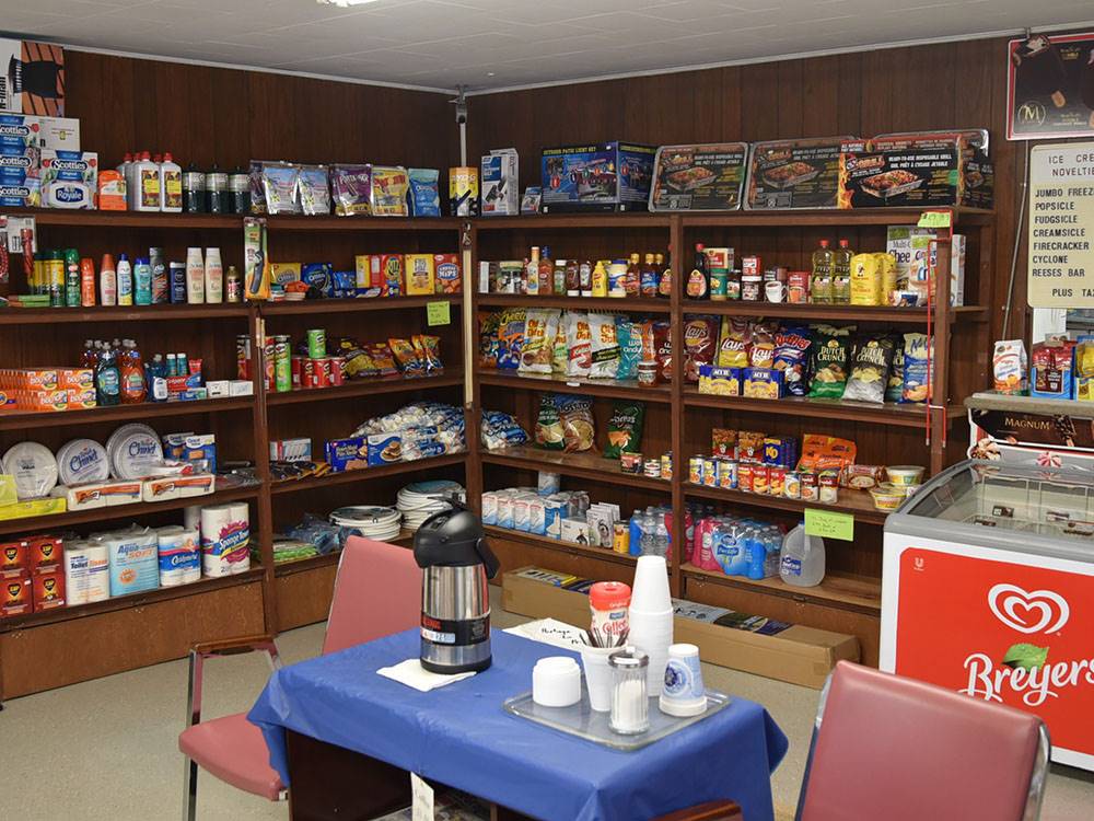 View of the convenience store at MILLER'S CAMPING RESORT