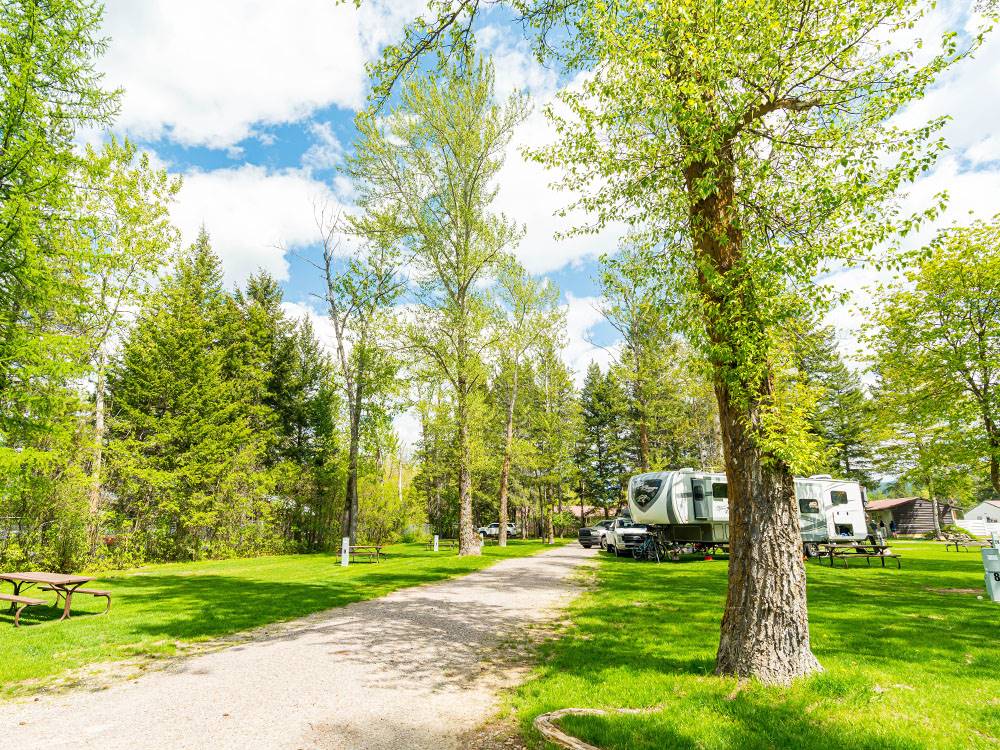Gravel road by the RV sites