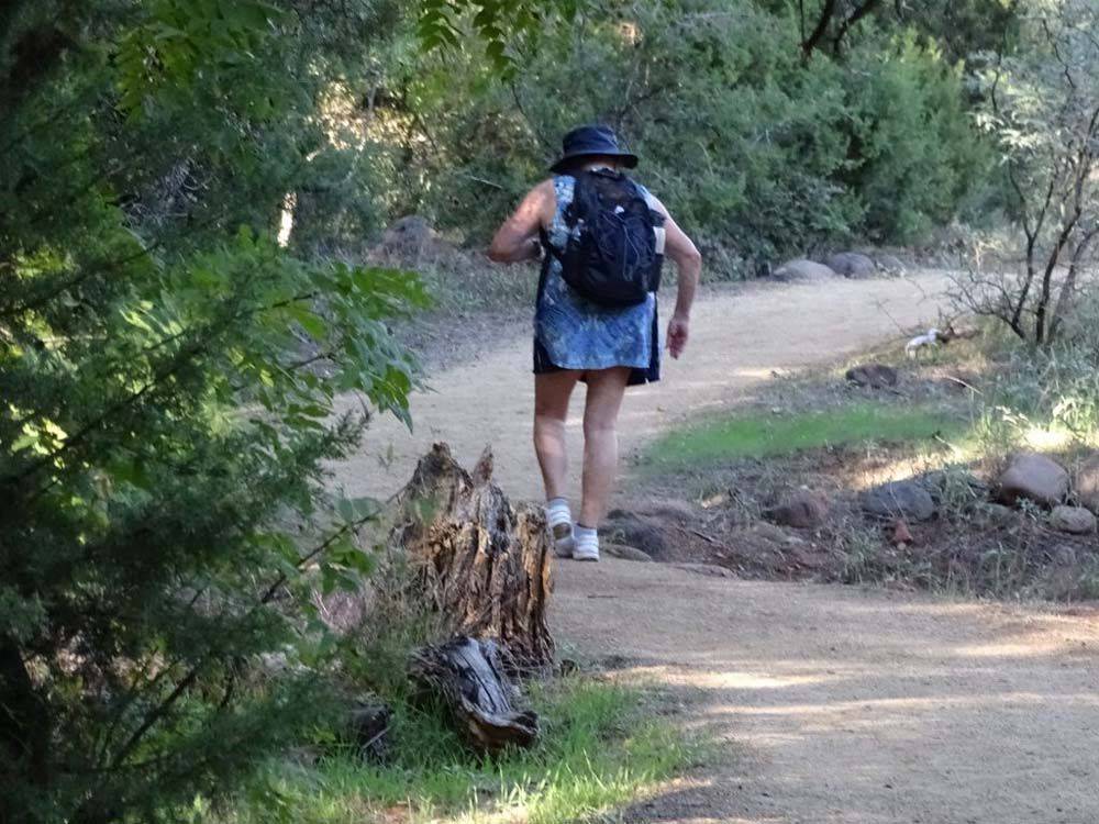 Person hiking at Rancho Verde RV Park