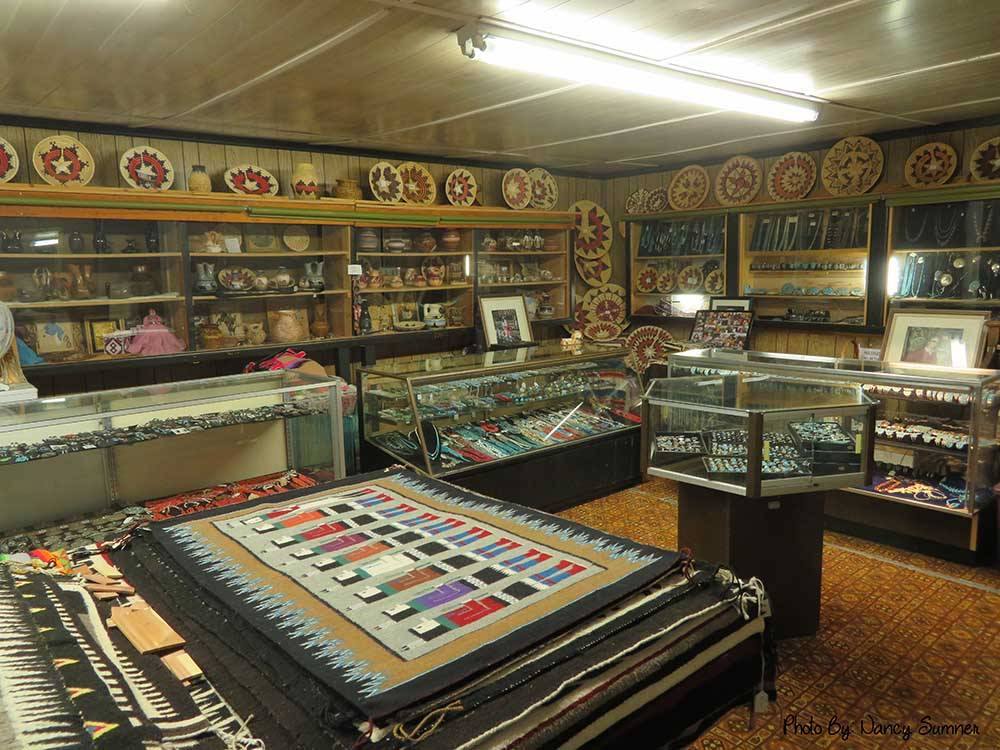 The showroom displaying Indian artifacts at COTTONWOOD RV PARK