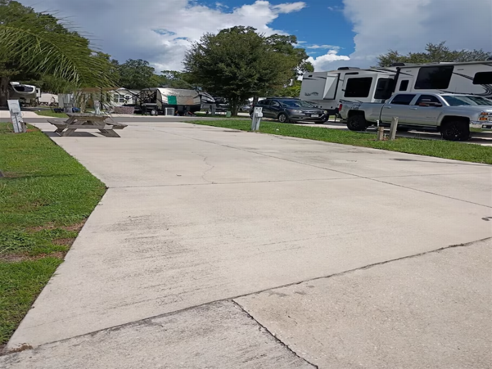Paved site at Orange City Sun RV Communities