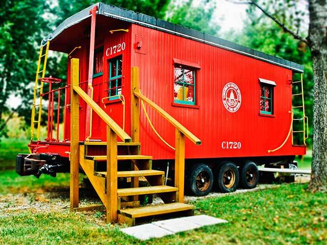 Spend the weekend in our Caboose rental