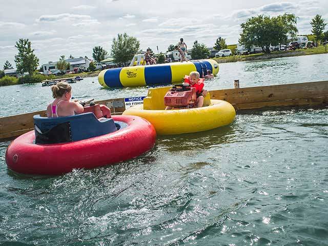 Bumper boats are a big hit with families