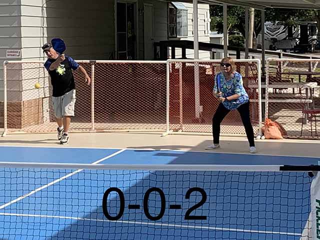 Join the scheduled pickleball games or get your own started
