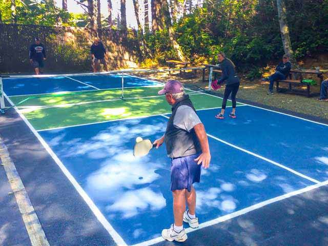 It also brings you to our pickle ball court.