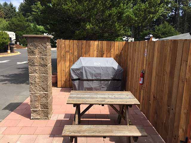 Our new barbecue and picnic area is for all guests to use