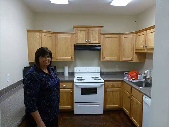with kitchen