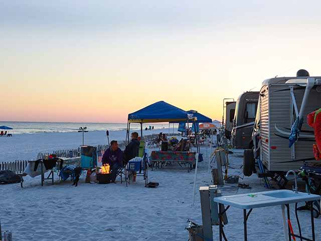 Camping on the Gulf