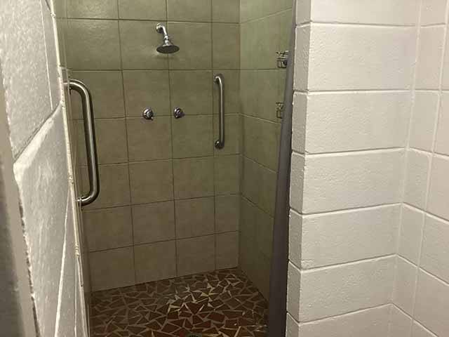 clean tiled showers