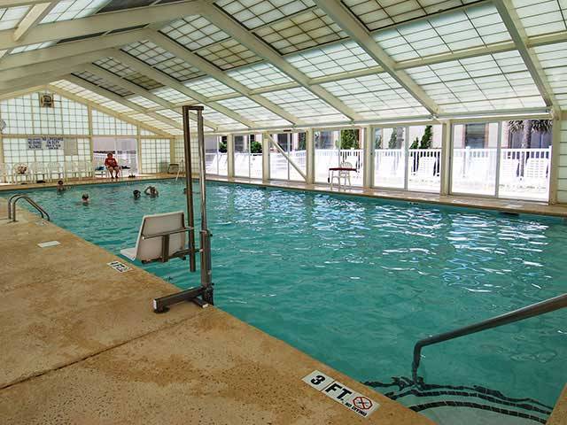 Our all seasons pool is open every day & aerobics.