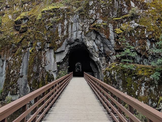 Explore the abandoned train tunnels & bridges in Coquihalla Provincial Park