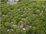 Aerial view of the park among dense trees at Indiana Beach Campground - thumbnail