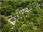 Aerial view of the RV sites at Indiana Beach Campground - thumbnail