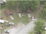 Sky view of the rental cabins at Indiana Beach Campground - thumbnail