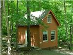 View larger image of Small rental camping cabin in woods at MISTY MOUNTAIN CAMP RESORT image #7