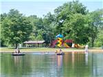 View larger image of People fishing from boats at ROUNDUP LAKE CAMPGROUND image #1