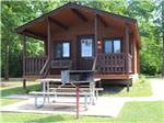 View larger image of One of the rental cabins at ROUNDUP LAKE CAMPGROUND image #7