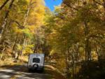 RV on campground road - thumbnail