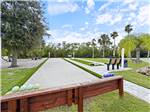 Bocce ball court and corn hole - thumbnail
