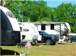 View larger image of RVs in grassy RV sites at PIONEER CREEK RV RESORT image #9