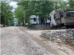 The gravel road going thru the campground at LAKESIDE RV PARK - thumbnail