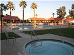 View larger image of Swimming pool and hot tub at INDIAN WATERS RV RESORT  COTTAGES image #11