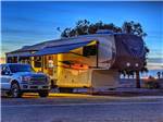 A fifth wheel trailer at dush at ENCORE PILOT KNOB - thumbnail
