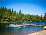 Boats docked on the lake at THOUSAND TRAILS LAKE OF THE SPRINGS - thumbnail