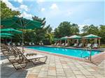 View larger image of Swimming pool with outdoor seating at THOUSAND TRAILS CHESTNUT LAKE image #2