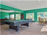 View larger image of Pool table in game room at the lodge at CHESTNUT LAKE RV CAMPGROUND image #5