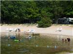 View larger image of Campers swimming in the lake at SEA PINES RV RESORT  CAMPGROUND image #6