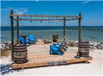 View larger image of A raised seating area on the beach at PENSACOLA BEACH RV RESORT image #12