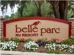View larger image of The front entrance sign at BELLE PARC RV RESORT image #4