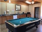 A pool table in the kitchen area at BUFFALO BOB'S RV PARK - thumbnail