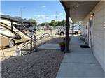 Class A parked in front of the office at Air Capital RV Park - thumbnail