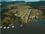 View larger image of Aerial view of the park and waterfront at WINDEMERE COVE RV RESORT image #7