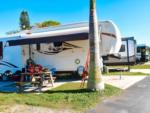 Parked trailer at site Tropical Gardens RV Park - thumbnail
