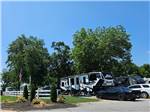 A row of parked RVs at Springwood RV Park - thumbnail