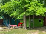 View larger image of Brightly painted cabins at CHAIN OLAKES CAMPGROUND image #10