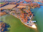 An aerial view of the campsites on the water at MONROE BAY CAMPGROUND - thumbnail