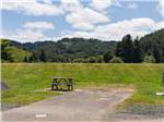 Empty RV site with scenic grass and picnic table at COHO RV PARK & MARINA - thumbnail