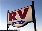 Close-up of business sign at LA MESA RV PARK - thumbnail
