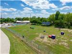 Aerial view of open area at BLUE SKY I-35 RV PARK - thumbnail