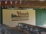 A row of picnic benches at YONAH MOUNTAIN CAMPGROUND - thumbnail