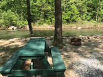 Picnic table at site River Falls at the Gorge - thumbnail