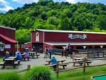 Horses and people at rec center at Rocky Fork Ranch Resort - thumbnail