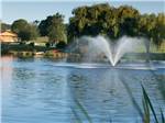 Fountain in the pond - thumbnail