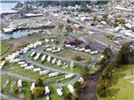 An aerial view of RVs parked at OLD MILL RV RESORT - thumbnail